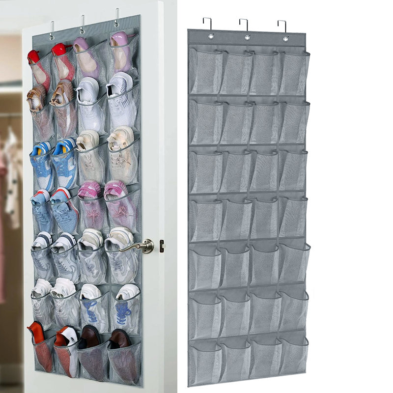 28 Grids Overdoor Shoe Organizer,Hanging Shoe Shelves