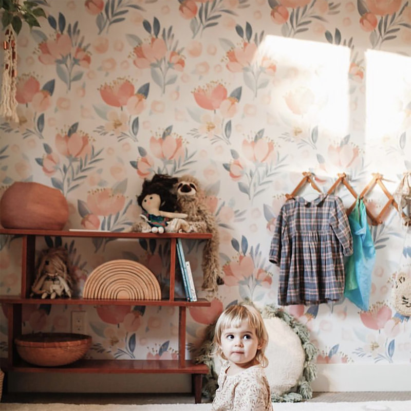 Floral Wallpaper, Pre-Pasted