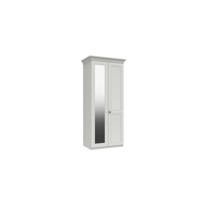 Wisbech 2 Door Manufactured Wood Wardrobe, White