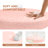 Olamide Ergonomic Cross-Legged Swivel Office Chair, Pink Desk Chair Adjustable Height Meditation Chair with Back Support, Office/Home Chair-1292633849