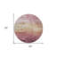 Tapis intérieur lavable rayé rond 8 pi mauve et rose