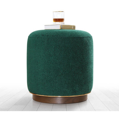 Ingun 16.5" Wide Cylinder Pouf Ottoman by East Urban Home