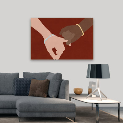 Pinky Swear - Transitional Contemporary Digital Art Minimalist Hands Art