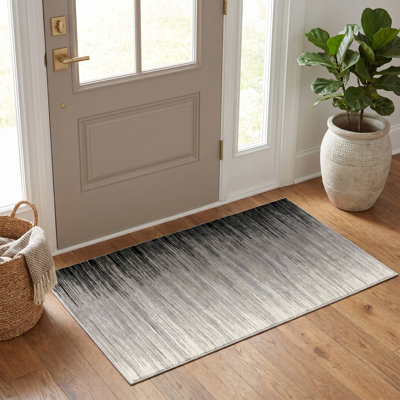 Tapis oriental noir / gris Atchison