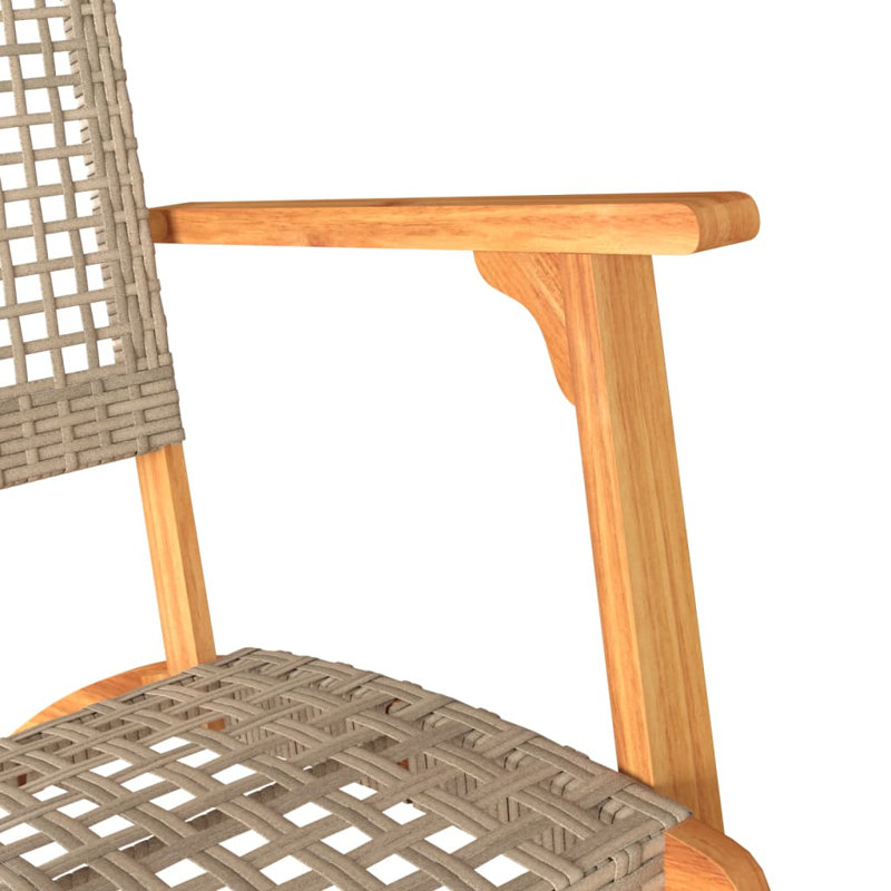 Patio Dining With Armrests, Beige/Brown
