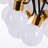 White and Gold Light Garland, 30 Warm Battery LEDs with Timer