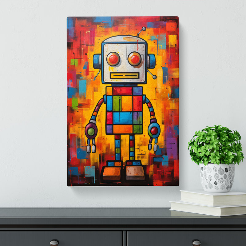 Robot Colour Field - No Frame Print, 60cm H x 40cm W x 3cm D