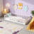Twin Size Solid Wood Floor Bed for Toddler Bed Transition With Fence No Door Included-874856112