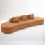 Canapé-lit moderne incurvé en tissu polyvalent avec trois coussins de 130,5 po de largeur Boneless-1593159429