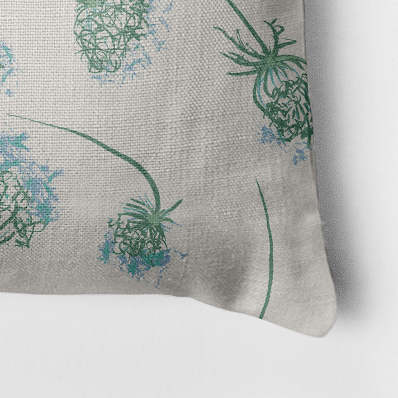 Floral Reversible Throw Pillow, Green