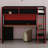 Space-Saving Loft Bed Frame with Workspace, Ambient Lights & Charging Hub-790208141