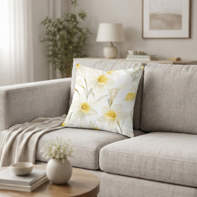 Coussin Floral - Coussin français, H 20 po x l 20 po