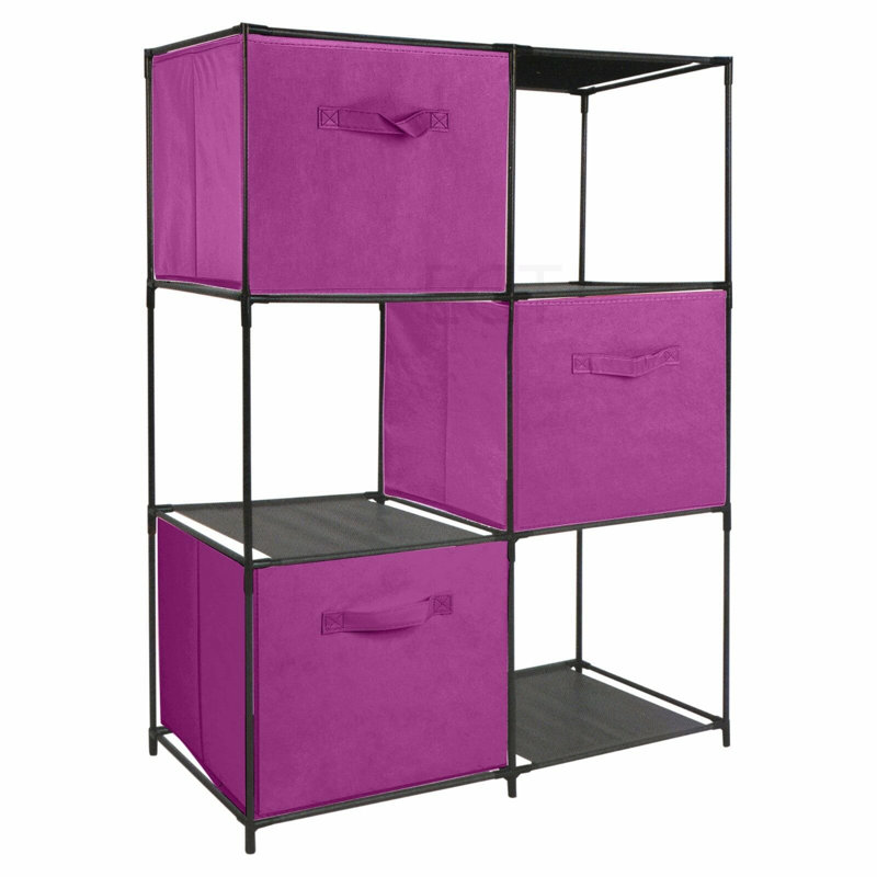 Fava 104cm H X 34.5cm W Aluminum Kids Cube, Plum