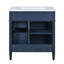 Meuble-lavabo de 30 po avec lavabo supérieur, armoire de rangement moderne avec 2 tiroirs et un tiroir basculant-176572197