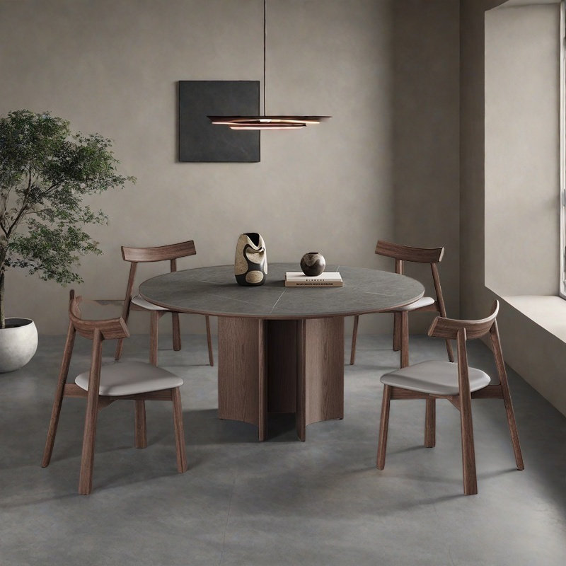 Table et chaise de salle à manger haut de gamme, H 29,5 po x L 47,2 po x l 47,2 po