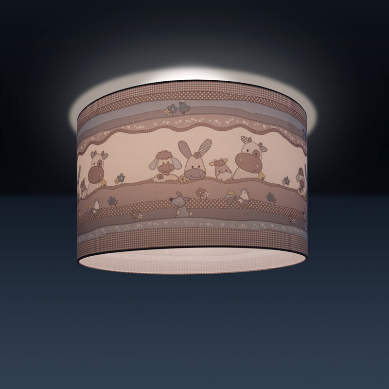 Manha Fabric Flush Ceiling Light
