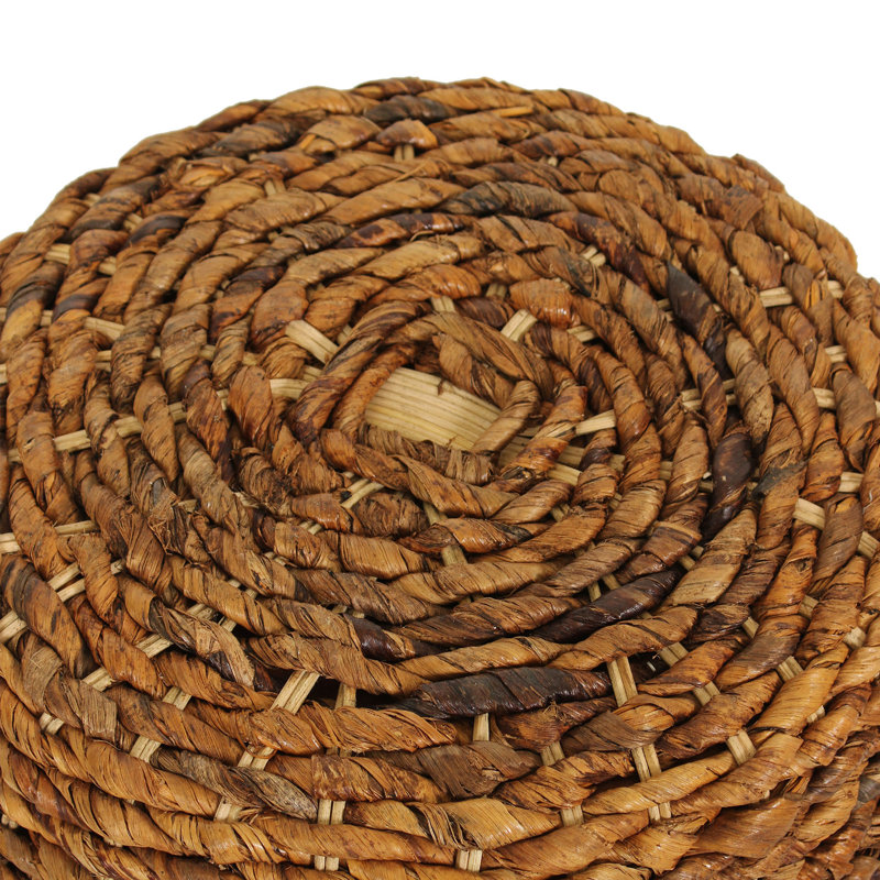 Blaire Handwoven Rattan Drum End Table