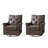 Stratton 31"W Transitional Genuine Leather Swivel Rocker Chair with Tufted Back and Nailhead Trim-234882752