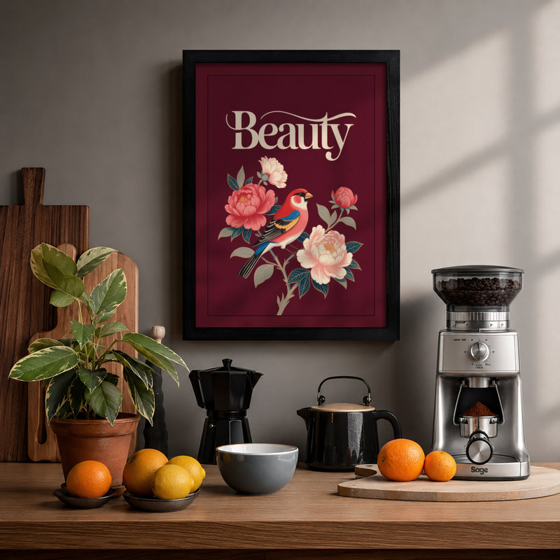 Beauty in Bloom Botanical - Framed Print, A2 - 59.4 x 42.0 cm, Black