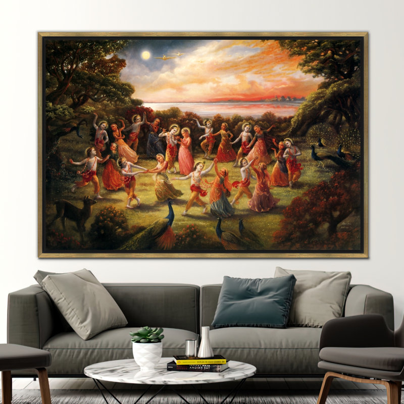 Print on Canvas, Framed Print without Mat, 20 cm H x 30 cm W, Gold