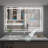 Kernie 40‘’x32‘’ Frameless LED 3 Color Lighting Bathroom / Vanity Mirror, Memory Function, Anti-fog