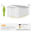 Outsunny 12 x 8 ft Metal Shed Heavy Duty Outdoor Storage 4 Vents, Dark Grey