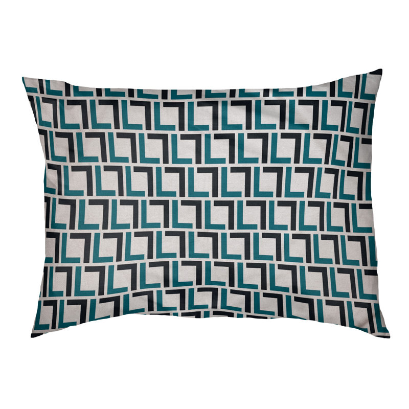 Lit pour chat Dupoint Designer, Moyen (L 42,5 po x l 32,5 po), Or / bleu sarcelle / blanc