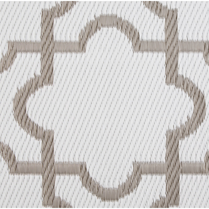 Tapis de sol extérieur en pierre et en treillis blanc 3 pi x 6 pi, Rectangle 4 pi x 6 pi