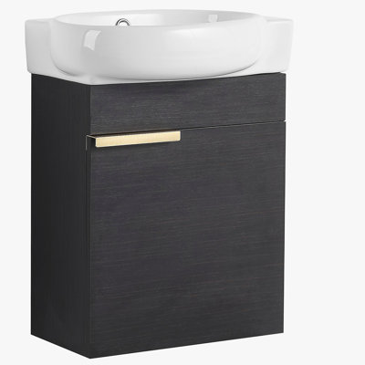 Commode de porte avec lavabo, 16 pouces, convient aux petites salles de bain
