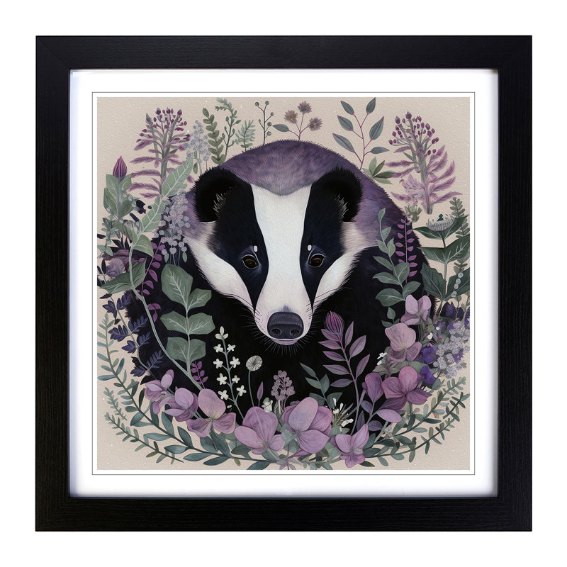 Single Picture Frame Print on Wood, Black