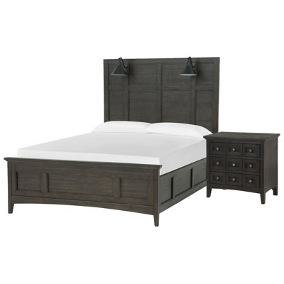 Sarenac Queen Lamp Panel Bed With Nightstand