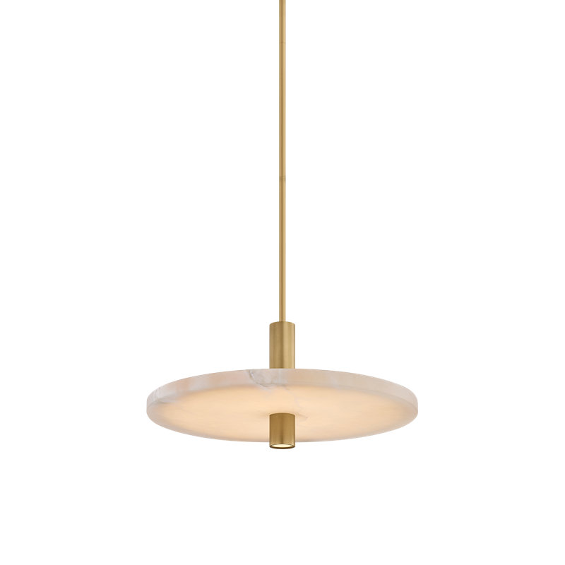 Tycho 2-Light Alabaster 2700K Dimmable Integrated LED Pendant