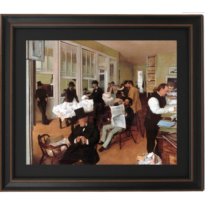 Un bureau en coton à la Nouvelle-Orléans par Edgar Degas, H 30 po x l 36 po