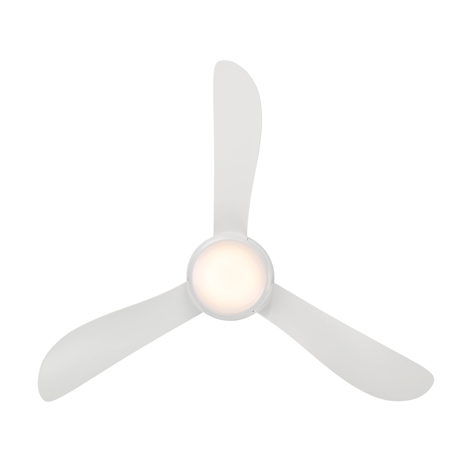 Corona 3 - Blade Outdoor/Indoor Smart Flush Mount Ceiling Fan with Remote Control and Dimmable LED Light Kit Included , 52"