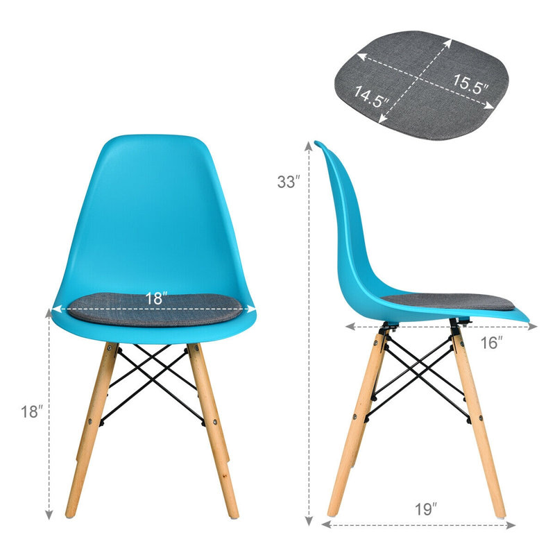 Chaise d'appoint en lin, bleu