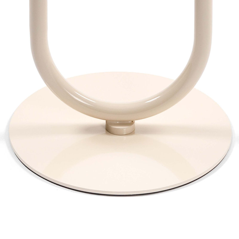 Table de bout moderne en métal en forme de lanterne, petite table d'appoint ronde, table basse cocktail, Blanc, crème