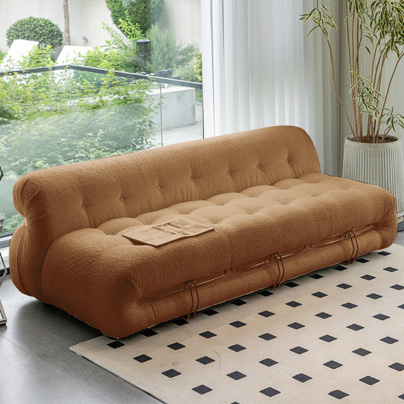 Canapé moderne de style crème simple et luxueux, Brun