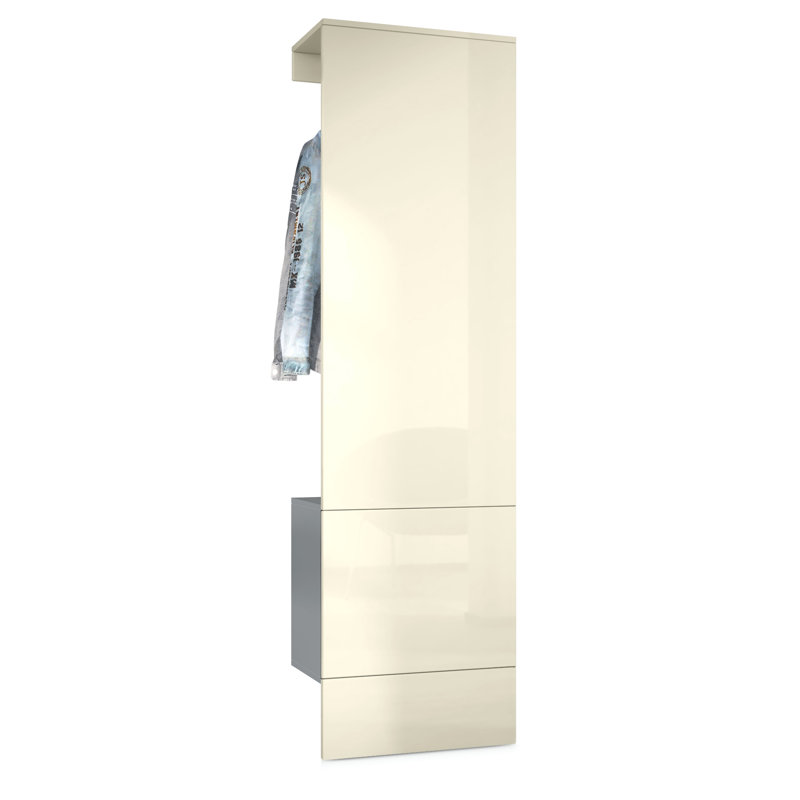 Chappa Hall Tree 52cm Wide, Cream high glos