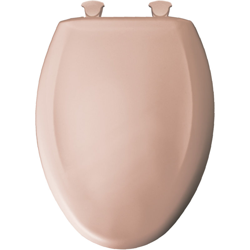 Elongated Toilet Seat and Lid, Peach/Coral