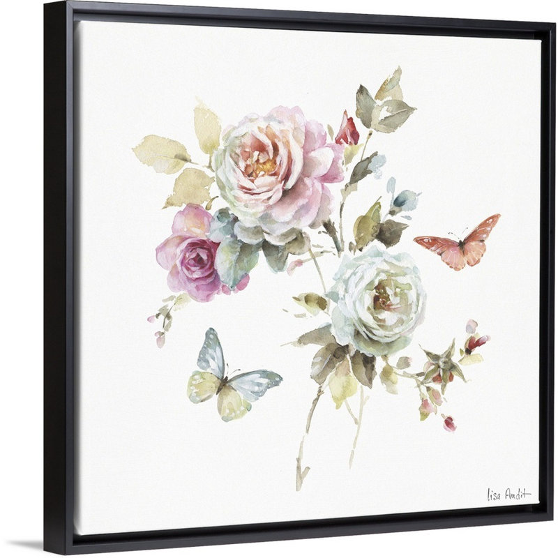 «Beautiful Romance VII» par Audit Lisa - reproduction d'art sur toile, Toile avec cadre noir, H 38 po x l 38 po x P 2 po
