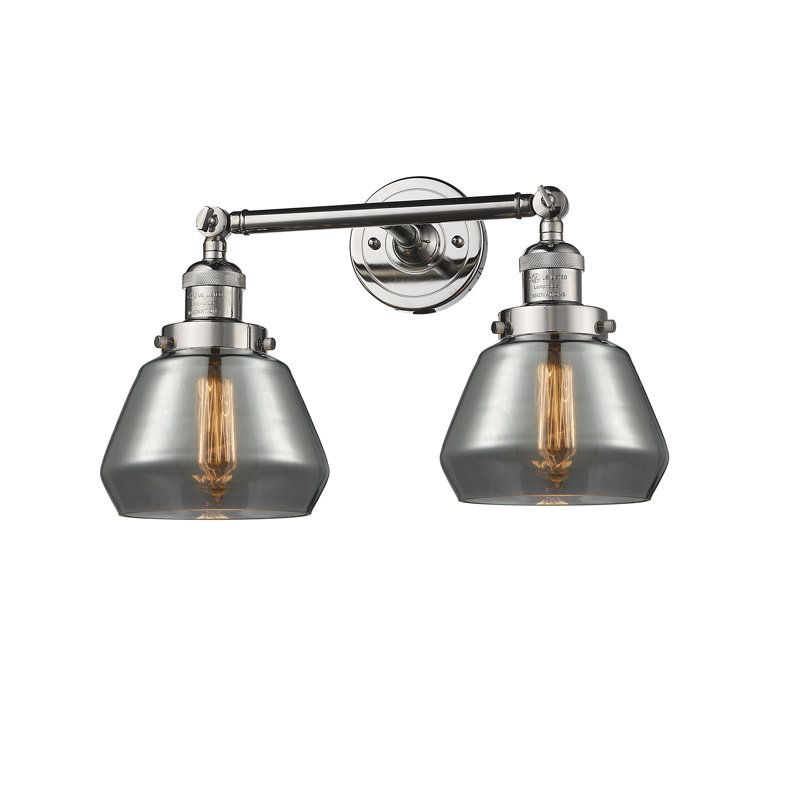 Éclairage pour salle de bain à intensité variable 2 lumières Chill, Transparent, Nickel poli, Ampoule DEL 6 watts Vinage