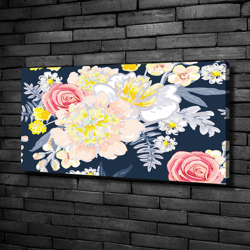 Floral Pattern - Wrapped Canvas Print, Canvas, 50cm H x 100cm W