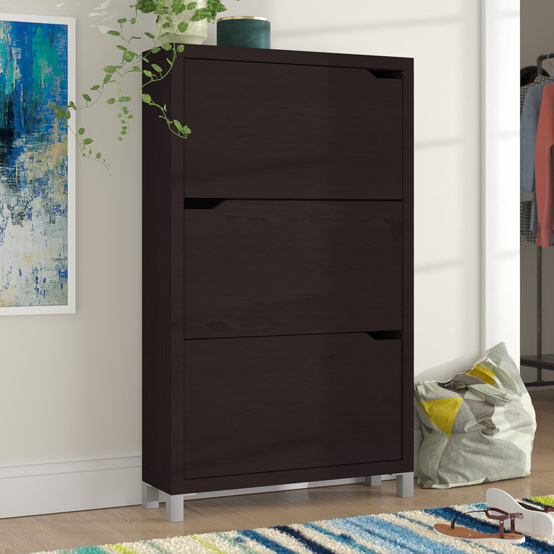 Armoire à chaussures Simms, Brun foncé