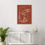 «Line Art Abstract Portrait Terracotta 02» par Little Dean, reproduction d'art sur toile encadrée-1019208294