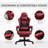 Racing Gaming Chair Diamond PU Leather Office Gamer Chair High Back Swivel Recliner With Footrest, Lumbar Support, Adjustable Height-1544176640