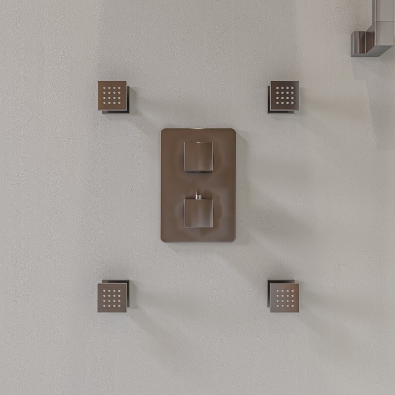 Complete Shower System with Rough in-Valve, Brushed Nickel