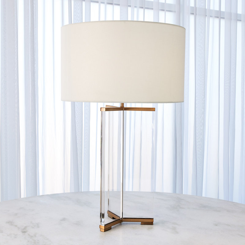 Y Table Lamp, Antique Brass