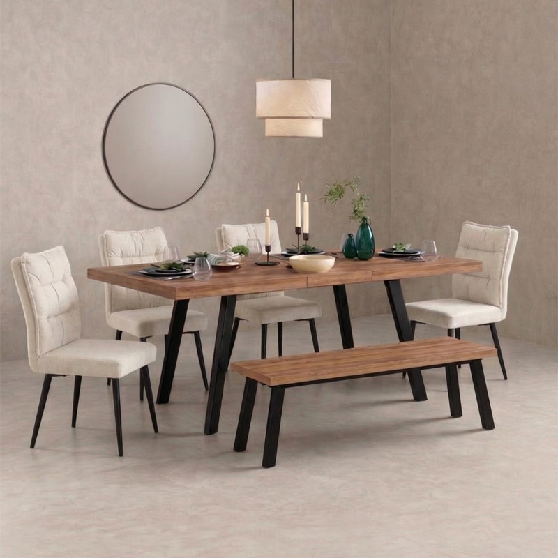 6 - Person Dining Set, Beige