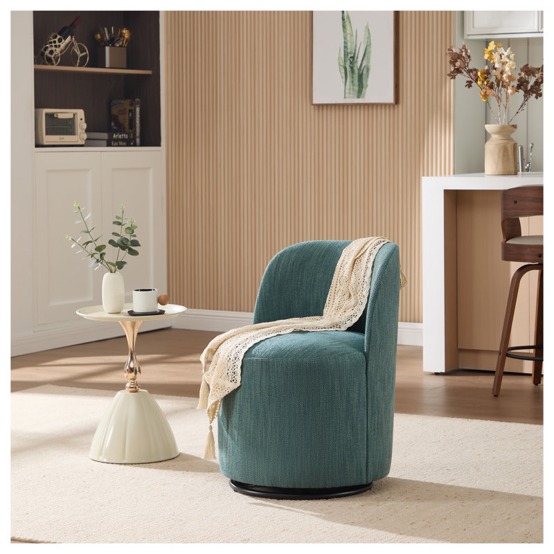 Chaise demi-tonneau pivotante Mid-Century, Vert