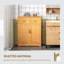 Armoire à linge autoportante en bois massif Shenan